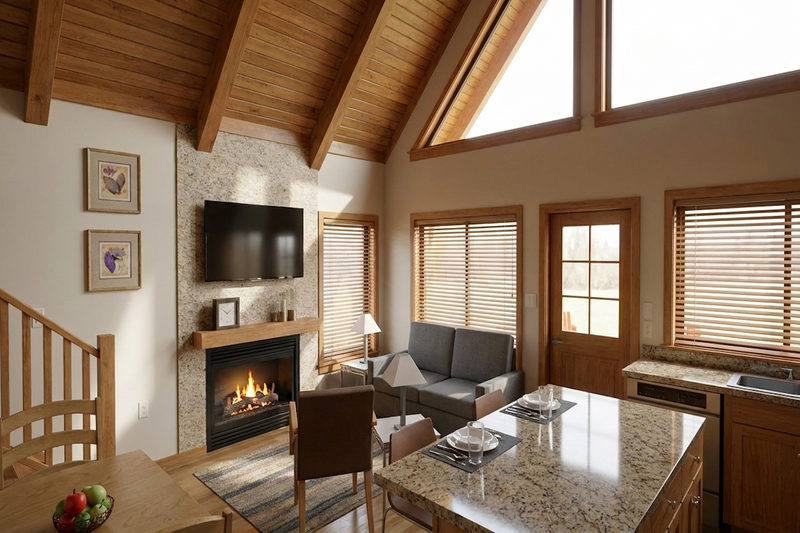 Home Plan - Interior - Family Room for Cabin House Plan #126-315 - 2 bed, 2 bath