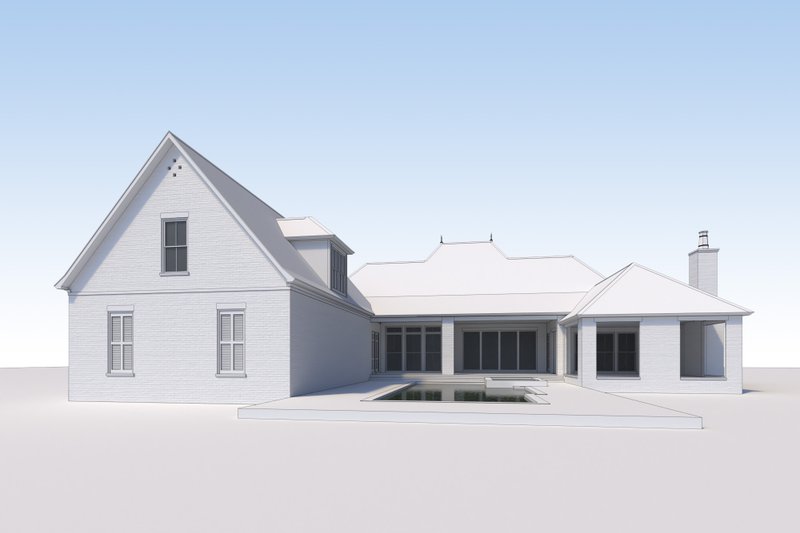 House Plan Design - Exterior - Rear Elevation 1 for Southern House Plan #1074-52 - 4 bed, 3.5 bath
