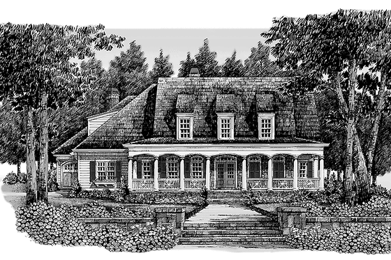 Exterior - Front Elevation 3 for Country House Plan #927-329 - 4 bed, 3.5 bath