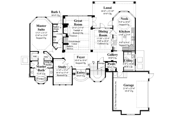 Floor Plan - Main Floor for Colonial House Plan #930-292 - 3 bed, 3.5 bath