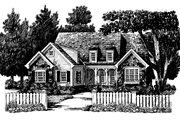 European Style House Plan - 3 Beds 2 Baths 2057 Sq/Ft Plan #927-264 Exterior 
