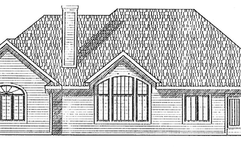 House Plan Design - Exterior - Rear Elevation for Mediterranean House Plan #70-1336 - 3 bed, 2 bath