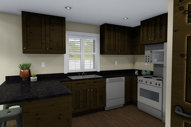 House Blueprint - Interior - Kitchen for Traditional House Plan #1060-4 - 3 bed, 2.5 bath
