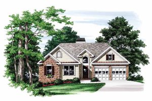 Ranch Exterior - Front Elevation Plan #927-733