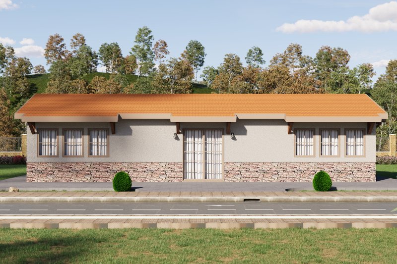 House Design - Exterior - Front Elevation 5 for Mediterranean House Plan #1106-101 - 2 bed, 1 bath