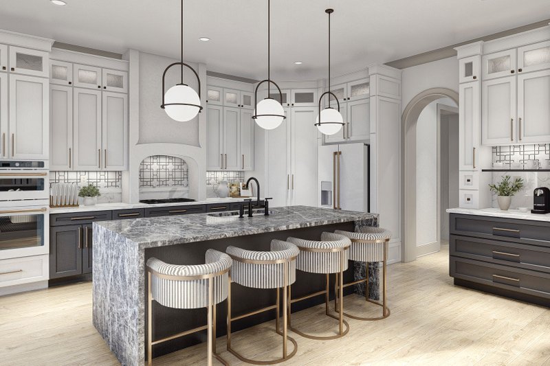 House Blueprint - Interior - Kitchen 1 for Modern House Plan #455-618 - 4 bed, 4.5 bath