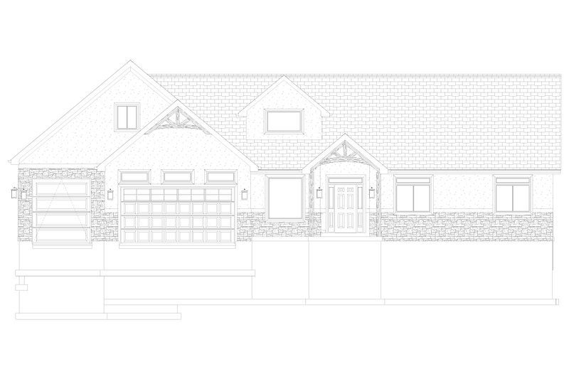 Dream House Plan - Exterior - Front Elevation 5 for Ranch House Plan #1060-287 - 3 bed, 2 bath