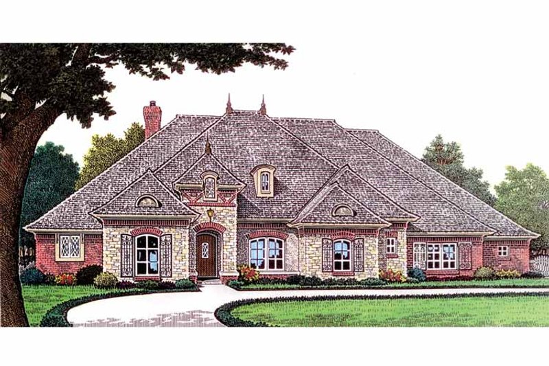 Architectural House Design - Exterior - Front Elevation 3 for Country House Plan #310-1236 - 3 bed, 3.5 bath