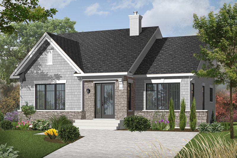 Home Plan - Craftsman Exterior - Front Elevation Plan #23-2414