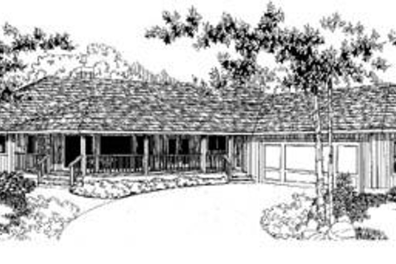 Architectural House Design - Bungalow Exterior - Front Elevation Plan #60-335