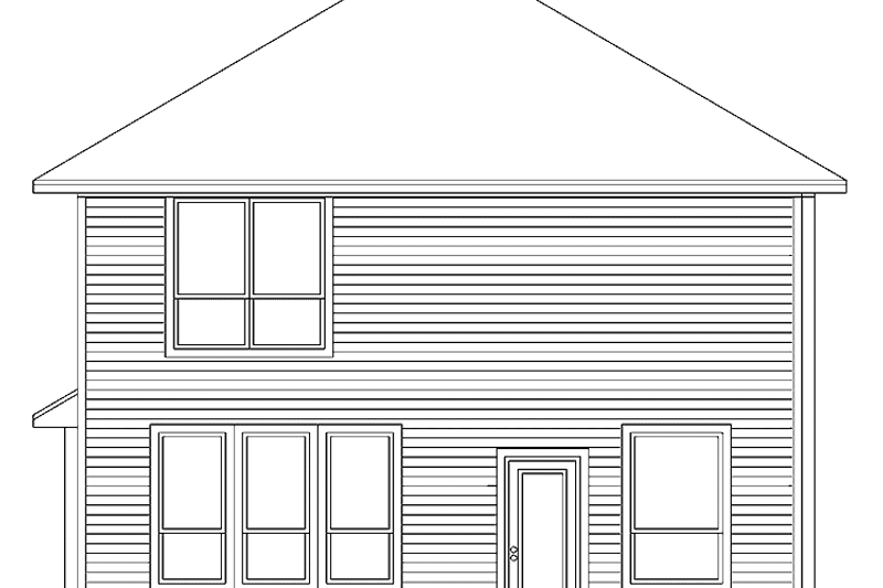 Home Plan - Exterior - Rear Elevation for Traditional House Plan #84-651 - 3 bed, 2.5 bath