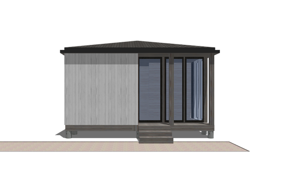 Photo 4 for Modern House Plan #549-10 - 1 bed, 1 bath