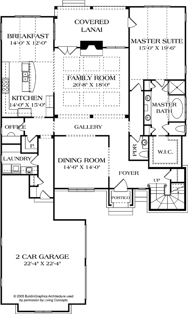 Home Plan - European Floor Plan - Main Floor Plan #453-570