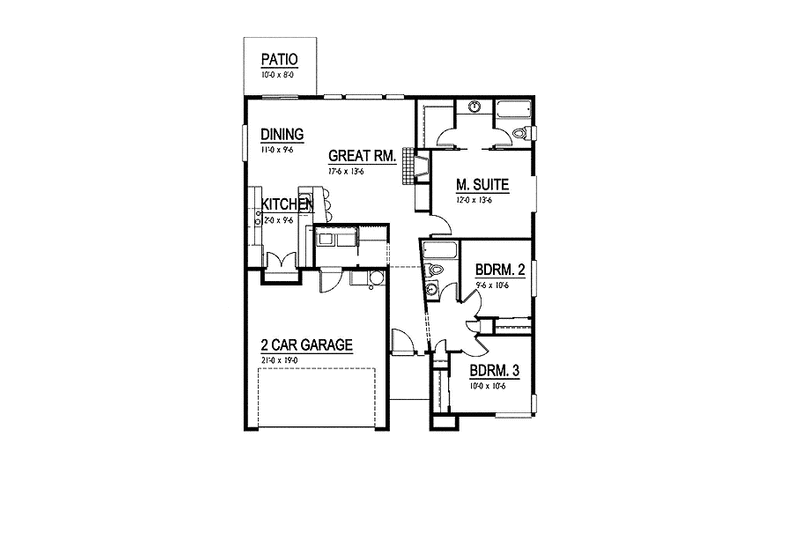 Home Plan - Floor Plan - Main Floor House Plan #569-2 - 3 bed, 2 bath