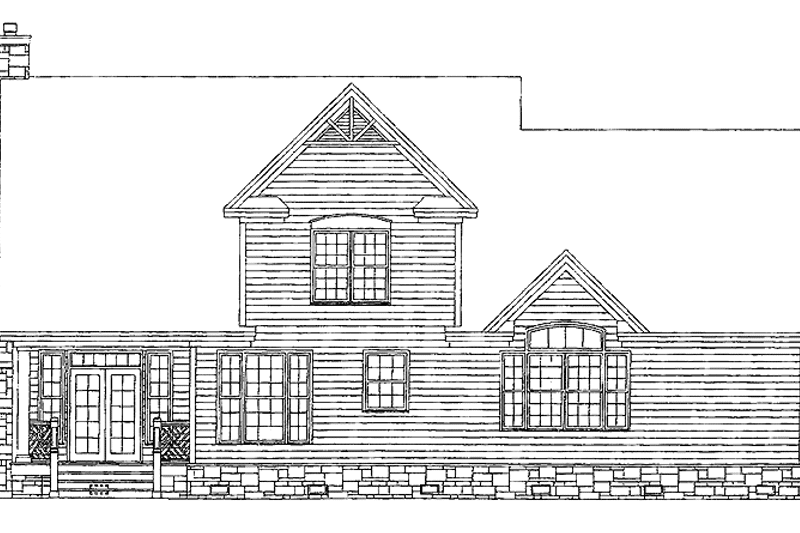 Home Plan - Exterior - Rear Elevation 1 for Country House Plan #929-634 - 3 bed, 2.5 bath