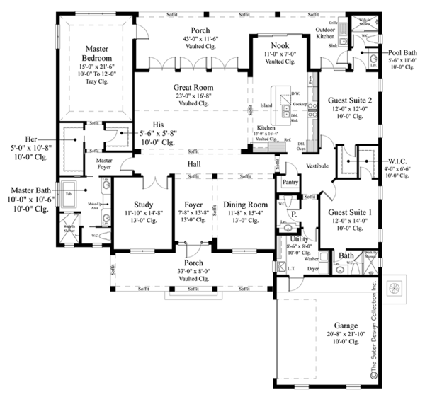 Country Floor Plan - Main Floor Plan #930-467