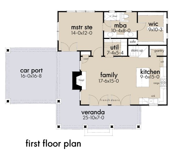 Home Plan - Cottage Floor Plan - Main Floor Plan #120-273