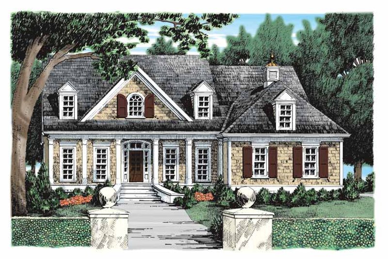 Dream House Plan - Exterior - Front Elevation 3 for Country House Plan #927-934 - 4 bed, 3 bath