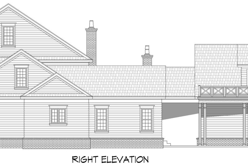 House Plan Design - Exterior - Other Elevation 1 for Country House Plan #932-1288 - 6 bed, 5 bath