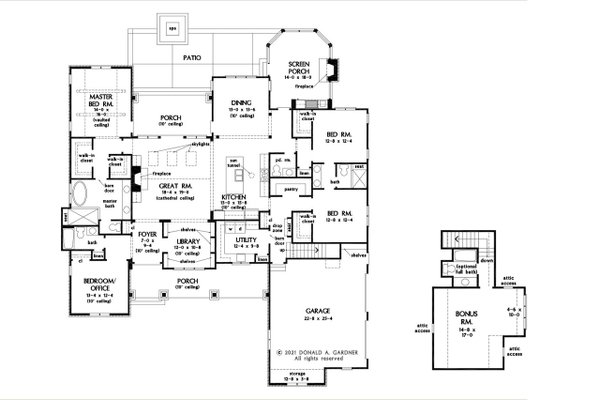 Home Plan - Craftsman Floor Plan - Main Floor Plan #929-1140