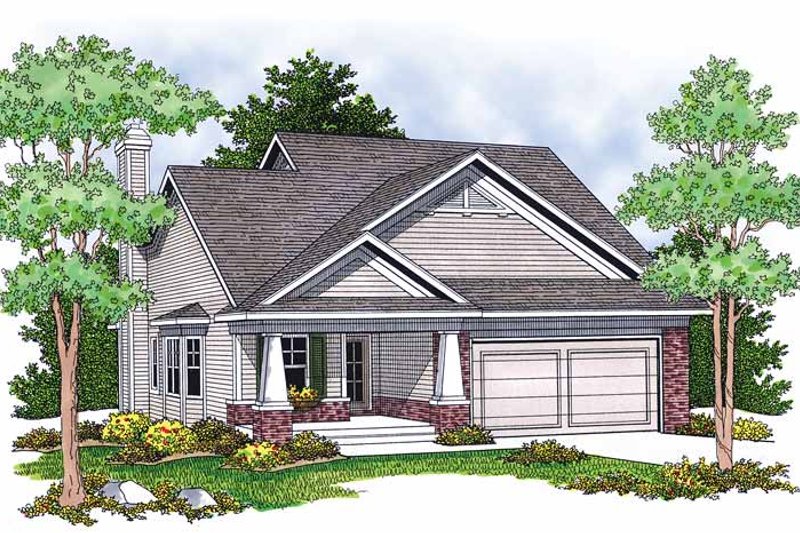 House Design - Craftsman Exterior - Front Elevation Plan #70-1380
