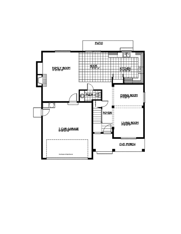 Architectural House Design - Craftsman Floor Plan - Main Floor Plan #569-20