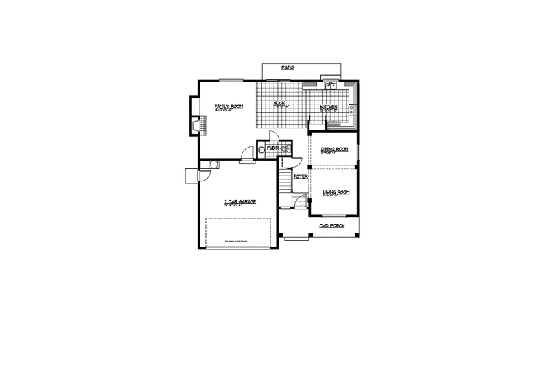Home Plan - Floor Plan - Main Floor for Craftsman House Plan #569-20 - 4 bed, 2.5 bath