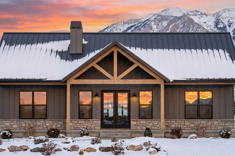 Dream House Plan - Exterior - Front Elevation 4 for Barndominium House Plan #1096-130 - 3 bed, 2 bath
