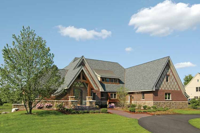 Home Plan - Exterior - Front Elevation 5 for European House Plan #928-28 - 4 bed, 4.5 bath