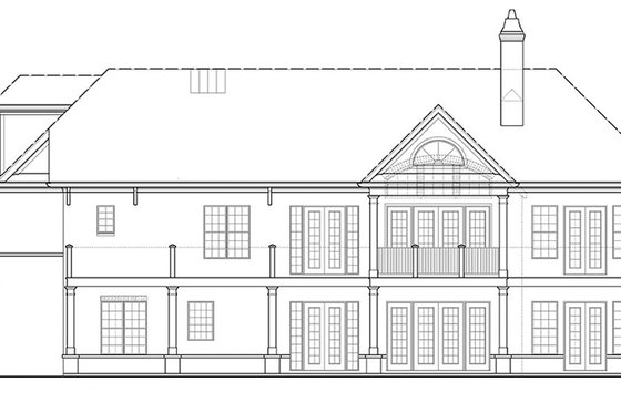 Exterior - Rear Elevation 1 for Craftsman House Plan #119-425 - 4 bed, 3.5 bath