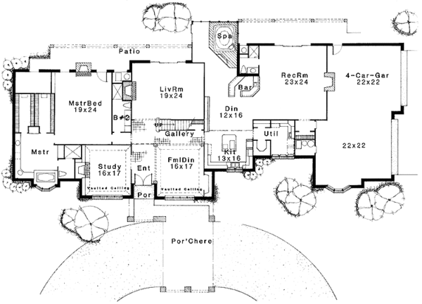 House Plan Design - Traditional Floor Plan - Main Floor Plan #310-1065
