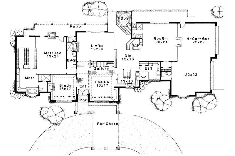 Dream House Plan - Floor Plan - Main Floor for Traditional House Plan #310-1065 - 5 bed, 5 bath