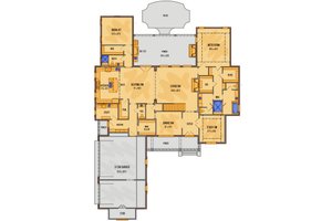 Floor Plan - Main Floor for European House Plan #1081-36 - 4 bed, 4.5 bath