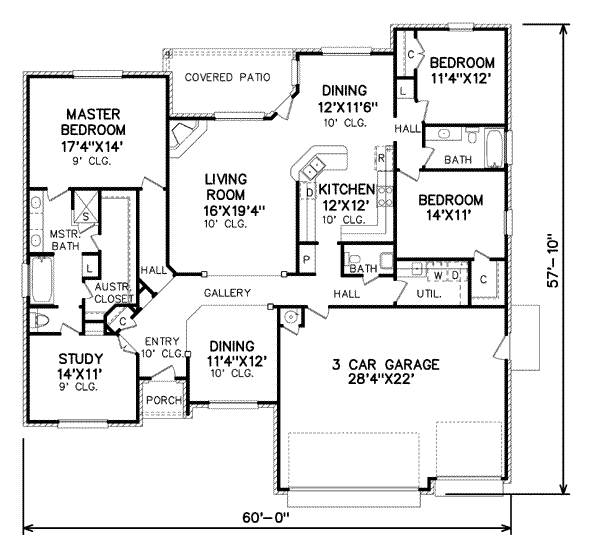 Traditional Floor Plan - Main Floor Plan #65-392