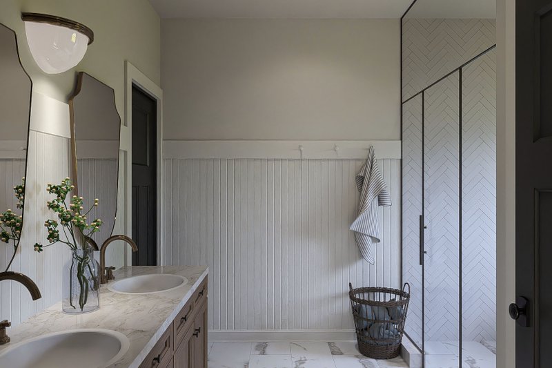 House Blueprint - Interior - Master Bathroom 1 for Colonial House Plan #455-415 - 3 bed, 2 bath