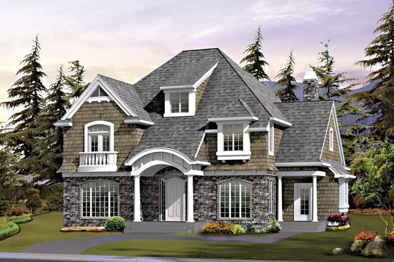 Architectural House Design - Craftsman Exterior - Front Elevation Plan #132-411