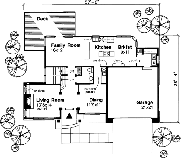 Home Plan - Traditional Floor Plan - Main Floor Plan #320-641