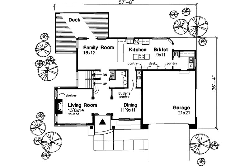 Dream House Plan - Floor Plan - Main Floor for Traditional House Plan #320-641 - 4 bed, 2.5 bath