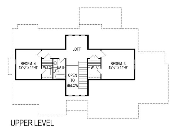 House Blueprint - Craftsman Floor Plan - Upper Floor Plan #920-7