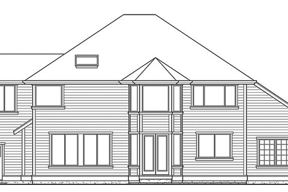 Exterior - Rear Elevation 2 for Craftsman House Plan #132-412 - 4 bed, 2.5 bath