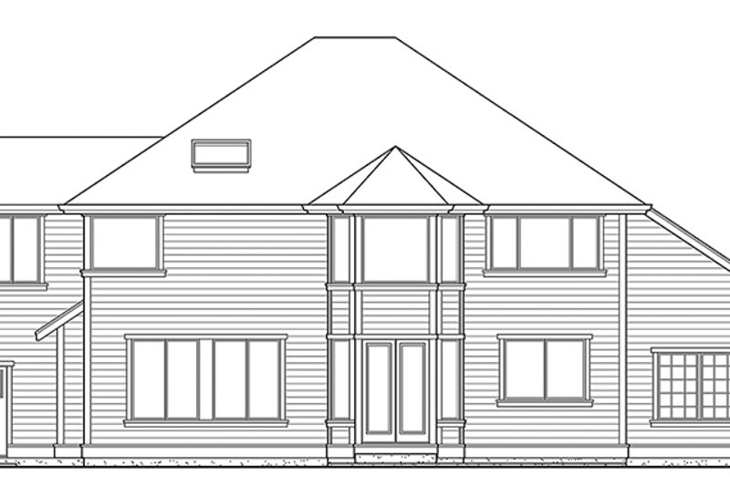 Home Plan - Exterior - Rear Elevation 2 for Craftsman House Plan #132-412 - 4 bed, 2.5 bath