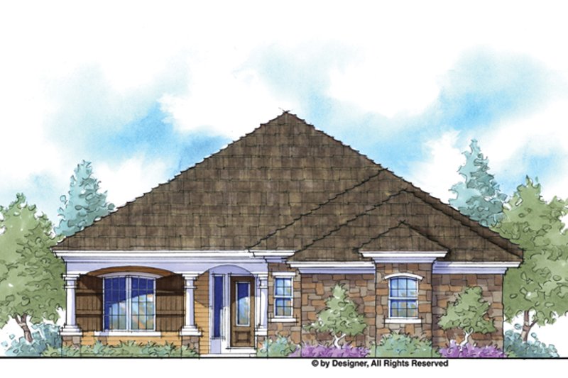 Architectural House Design - Country Exterior - Front Elevation Plan #938-66