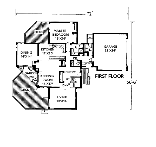 Contemporary Floor Plan - Main Floor Plan #312-842