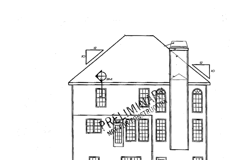 Architectural House Design - Exterior - Rear Elevation for Colonial House Plan #927-630 - 4 bed, 2.5 bath