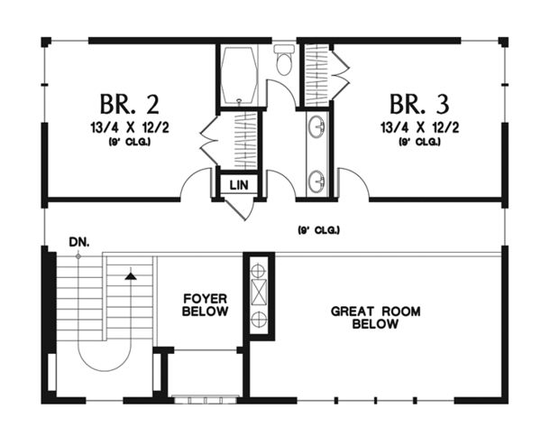 Home Plan - Prairie Floor Plan - Upper Floor Plan #48-922