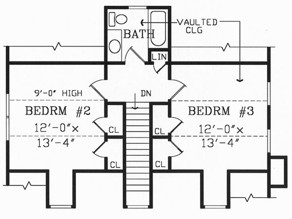 Dream House Plan - Country Floor Plan - Upper Floor Plan #314-204