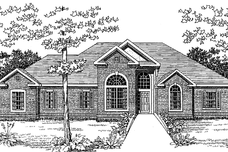 Home Plan - Exterior - Front Elevation 3 for Ranch House Plan #314-192 - 3 bed, 2 bath