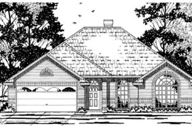 Exterior - Front Elevation 2 for Traditional House Plan #42-241 - 3 bed, 2 bath