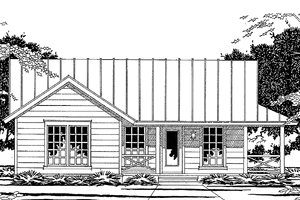 Exterior - Front Elevation 3 for Country House Plan #472-283 - 3 bed, 2 bath