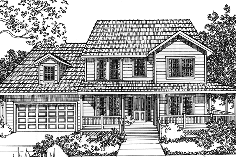 House Plan Design - Country Exterior - Front Elevation Plan #997-26